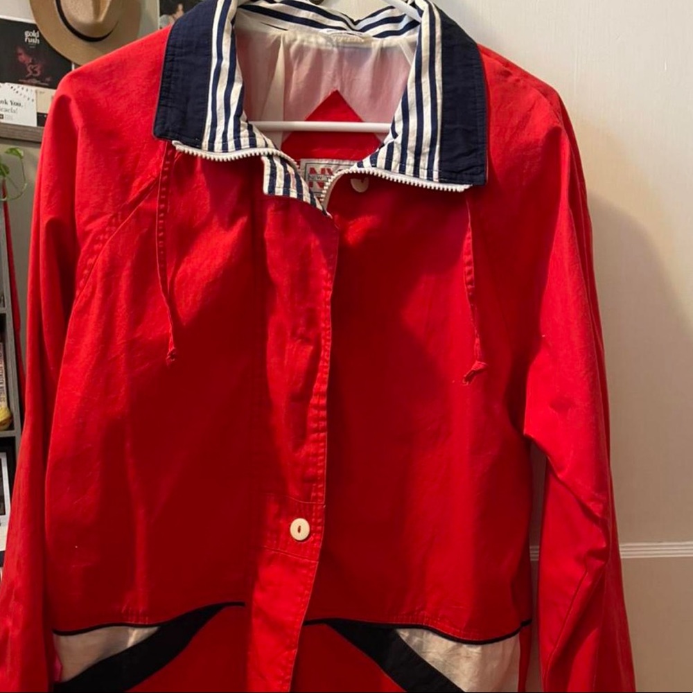red, white, and blue boat jacket from new york girl (around 1990s).